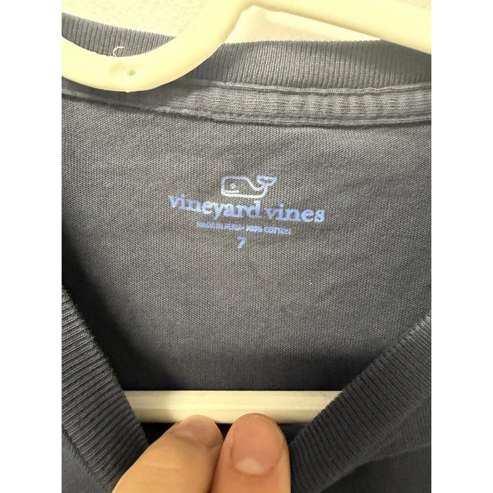 Kids Vineyard Vines Long Sleeve Charleston T Shirt Size 7
